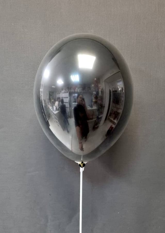 Шар даблстафф (шар в шаре)  кристалл + черный пастель 30 см Шар даблстафф (шар в шаре)  кристалл + черный пастель 30 см