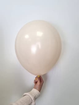 Шар даблстафф (шар в шаре) персик + белый пастель 30 см