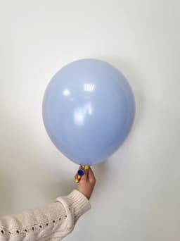Шар даблстафф (шар в шаре) синий + белый пастель 30 см