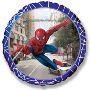 Шар фольга 45см Человек паук в городе с гелием Шар фольга 45см Человек паук в городе с гелием