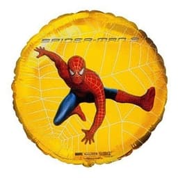 Шар фольга 45см Человек паук золото с гелием
