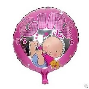 Шар фольга Круг It's a Girl с гелием 45 см Шар фольга Круг It's a Girl с гелием 45 см