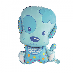 Шар фольга Щенок мальчик с гелием 55 см