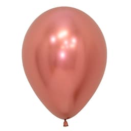 Шар хром розовое золото 5"