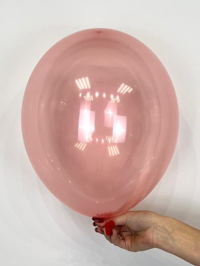 Шар кристалл прозрачный красный / 30 см Шар кристалл прозрачный красный / 30 см