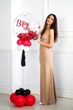 Шар на стойке с воздухом «Big Love»