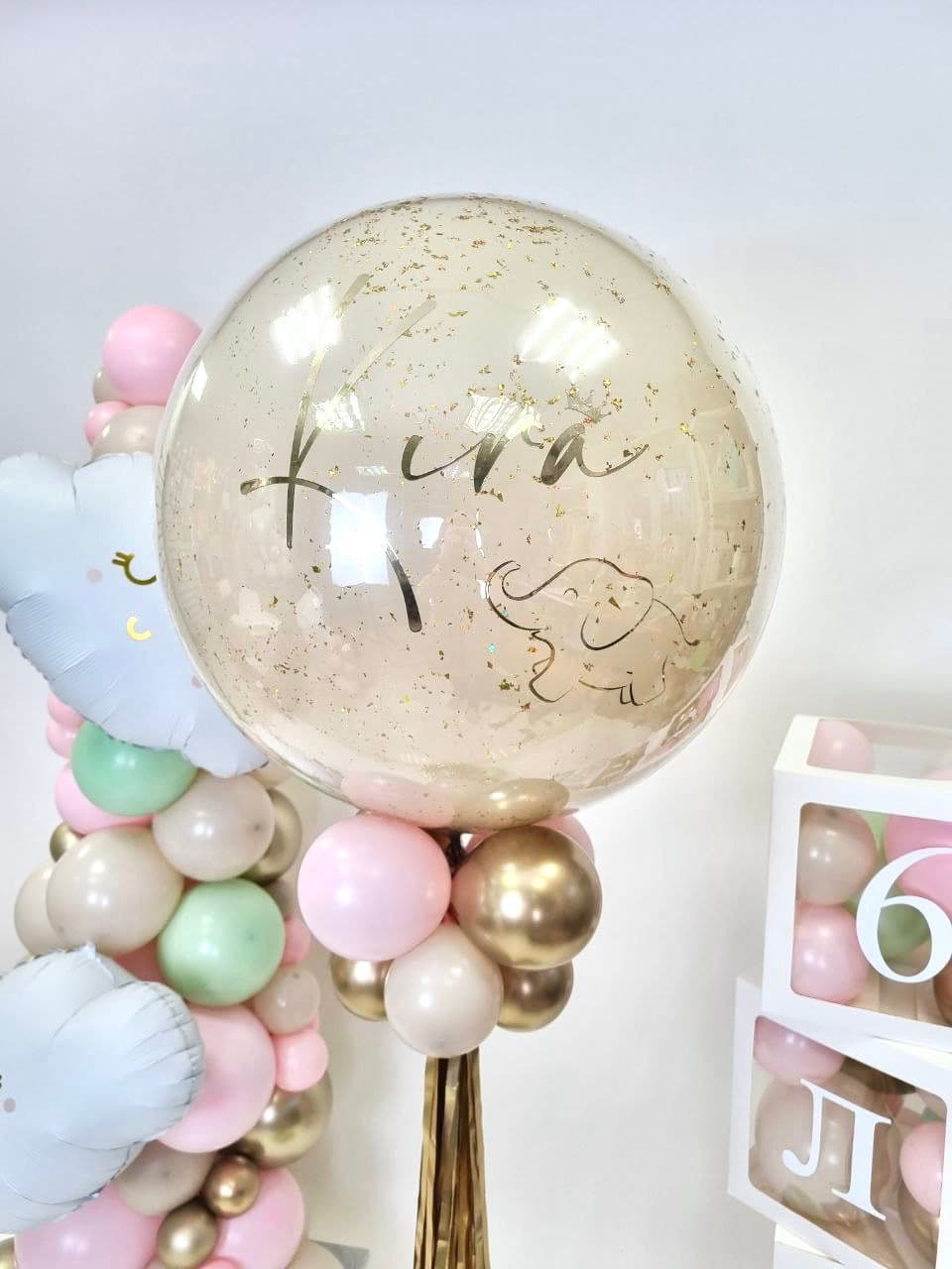 Шар на стойке с воздухом «Для девочки»