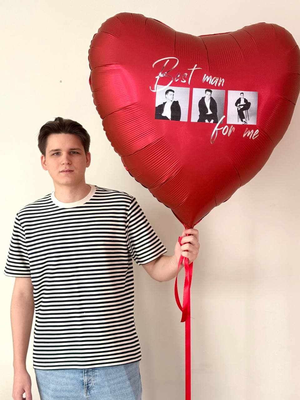 Шар с фотографией «Лучшему мужчине»