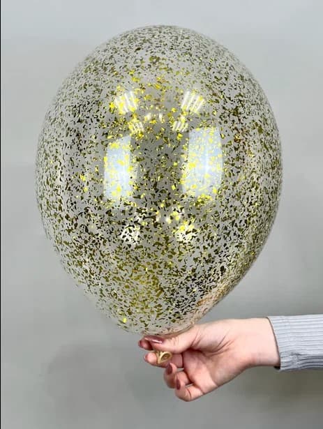 Шарик с конфетти блестки (золото) Шарик с конфетти блестки (золото)