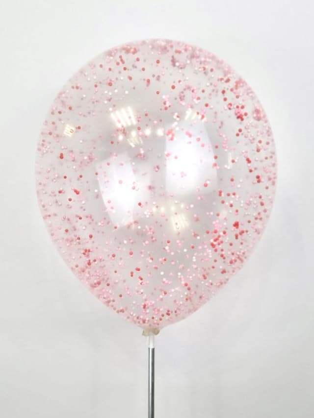 Шарик с конфетти (розовый/ красный пенопласт) Шарик с конфетти (розовый/ красный пенопласт)