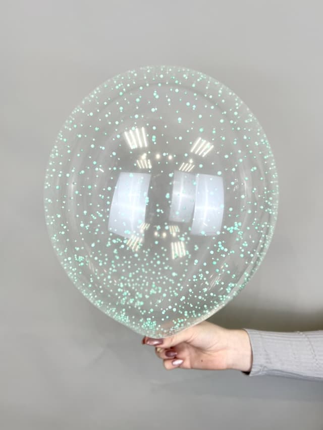 Шарик с конфетти (зеленый пенопласт) Шарик с конфетти (зеленый пенопласт)