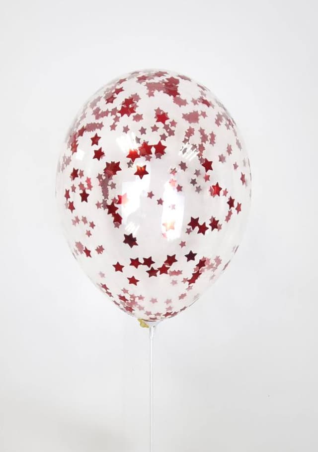 Шарик с конфетти звезды (Красный) Шарик с конфетти звезды (Красный)