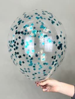 Шарик с конфетти звезды (Тиффани)