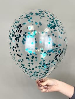 Шарик с круглым конфетти (тиффани)