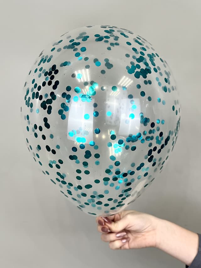 Шарик с круглым конфетти (тиффани) Шарик с круглым конфетти (тиффани)