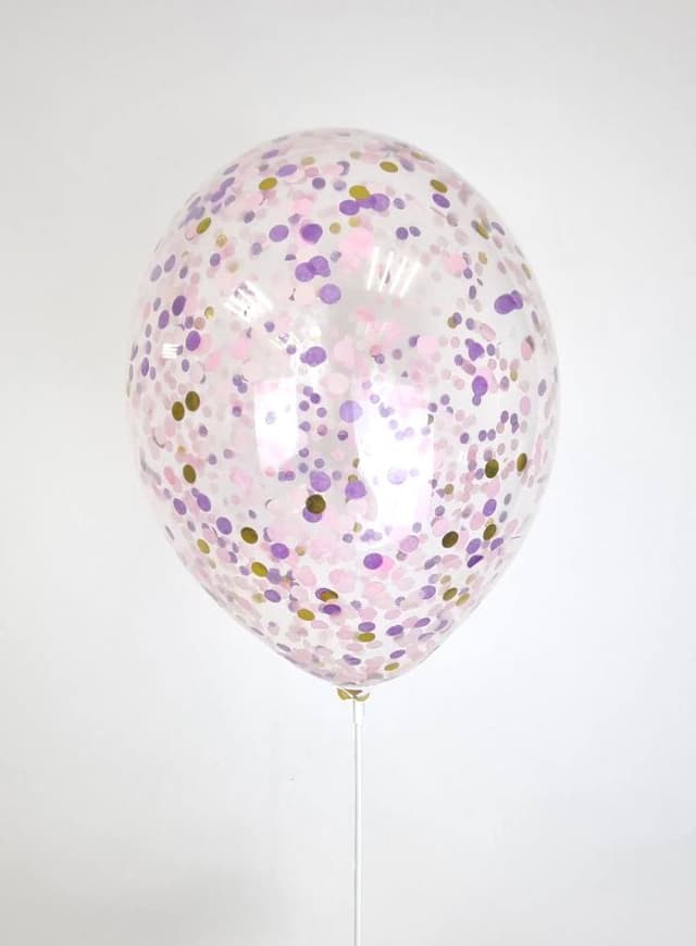 Шарик с круглым конфетти тишью (нежный микс) Шарик с круглым конфетти тишью (нежный микс)