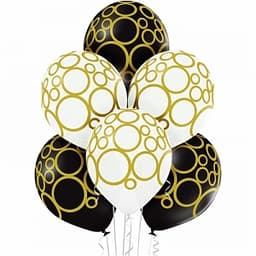 Шелк. металл 14" Круги золотые