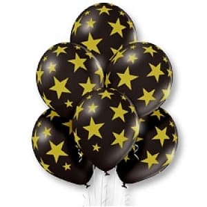 Шелк. металл 14" Звезды золото-090 Шелк. металл 14" Звезды золото-090