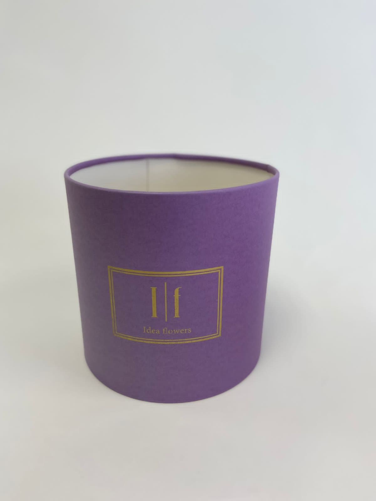 Шляпная коробка M (сиреневая) средняя 17.5 х 18h см