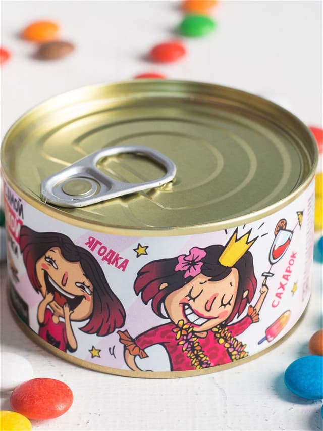 Шоколадное драже в консервной банке «Для самой сладкой», 65 г Шоколадное драже в консервной банке «Для самой сладкой», 65 г