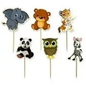 Шпажки для канапе/капкейков Веселый зоопарк/ 6шт Шпажки для канапе/капкейков Веселый зоопарк/ 6шт