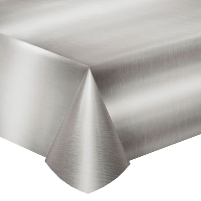 Скатерть фольгированная "Делюкс" Серебро 2,74*1,37 м Скатерть фольгированная "Делюкс" Серебро 2,74*1,37 м