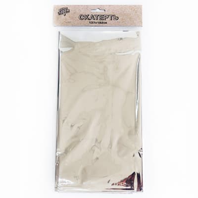 Скатерть п/э фольга серебрянная 1,3*1,8м Скатерть п/э фольга серебрянная 1,3*1,8м