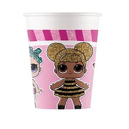 Стакан бум Куклы ЛОЛ 200мл 8шт/P
