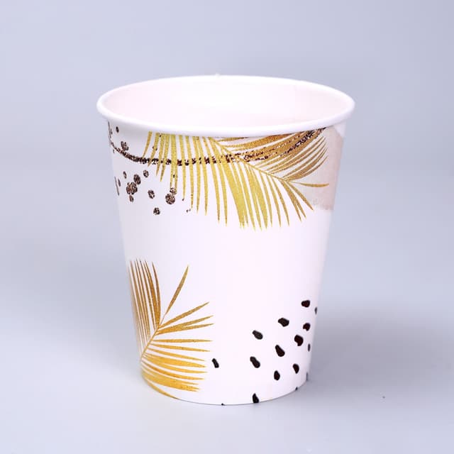 Стакан бумажный «С днём рождения», золотой узор, набор 6 шт., 250 мл Стакан бумажный «С днём рождения», золотой узор, набор 6 шт., 250 мл