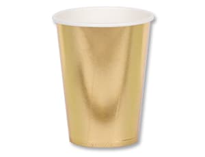 Стакан фольгирован золотой 210 мл 6шт