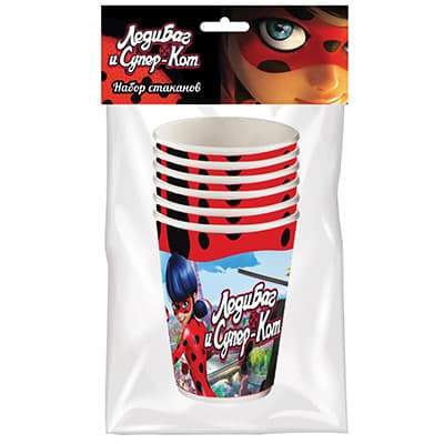 Стакан Леди Баг и Супер-кот 205мл/6шт Стакан Леди Баг и Супер-кот 205мл/6шт