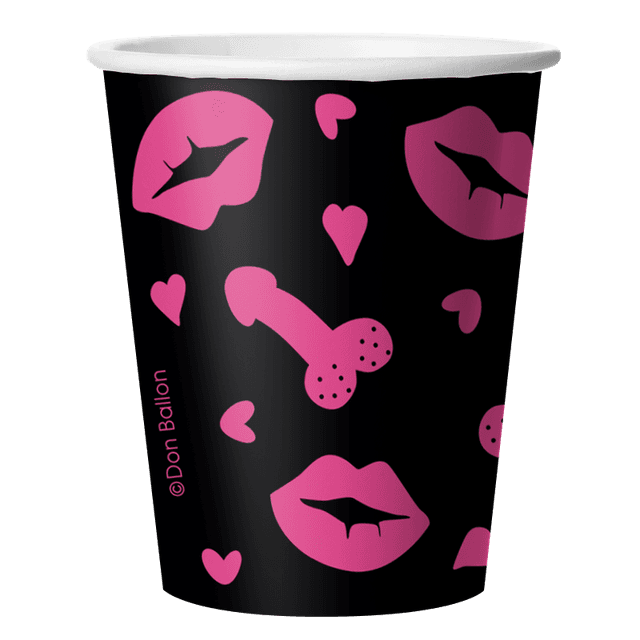 Стаканы (250 мл) 18+, Черный/Фуше, 6 шт. Стаканы (250 мл) 18+, Черный/Фуше, 6 шт.