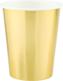 Стаканы (250 мл) Золото, Металлик, 6 шт.