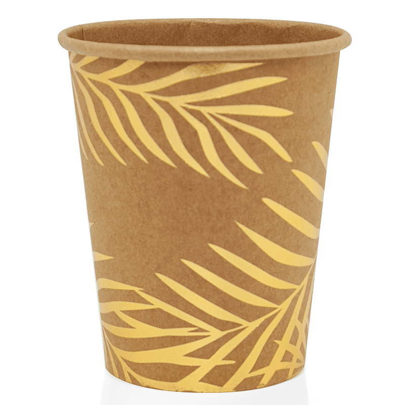 Стаканы (250 мл) Золотые листья, Крафт, 6 шт.
