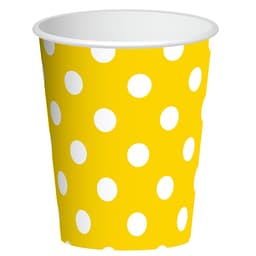 Стаканы Желтые в белый горох 6шт