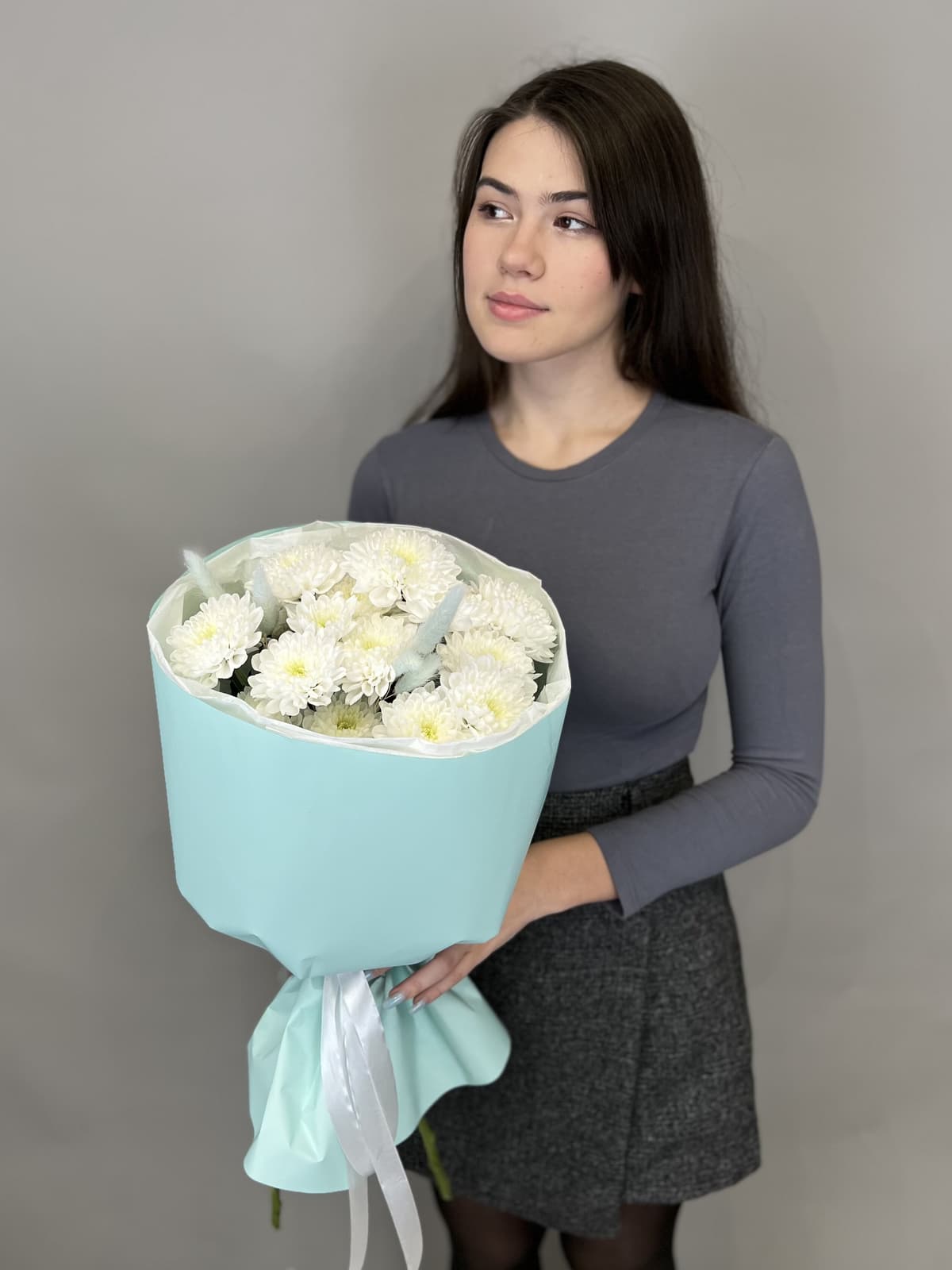 Стильный букет "Алтай аква"