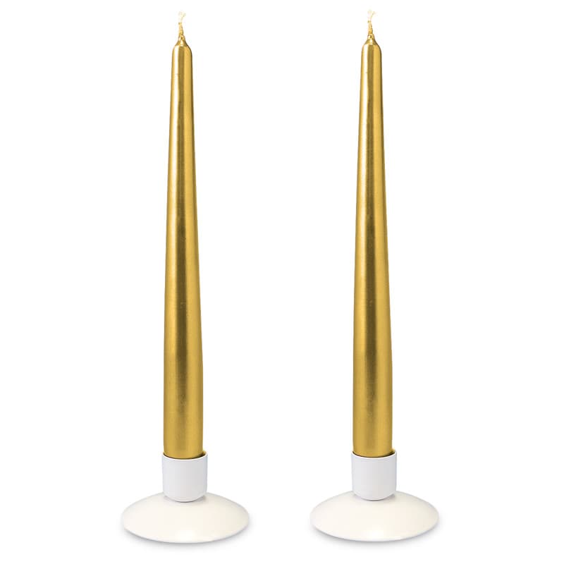 Свеча Античная Золотая металлизированная / 1 шт. / Размер: 2,3*25 см.