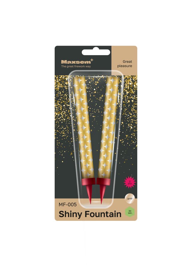 Свеча Фонтан для торта, 30 сек, Золото, 10 см, 2 шт. Свеча Фонтан для торта, 30 сек, Золото, 10 см, 2 шт.