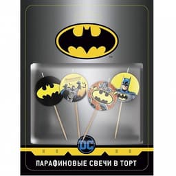 Свеча в торт 4 шт Batman