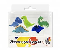 Свечи Динозавры/5шт