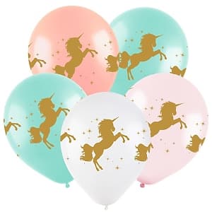 Т Шар 12 Единорог ассорти,пастель- металл Т Шар 12 Единорог ассорти,пастель- металл