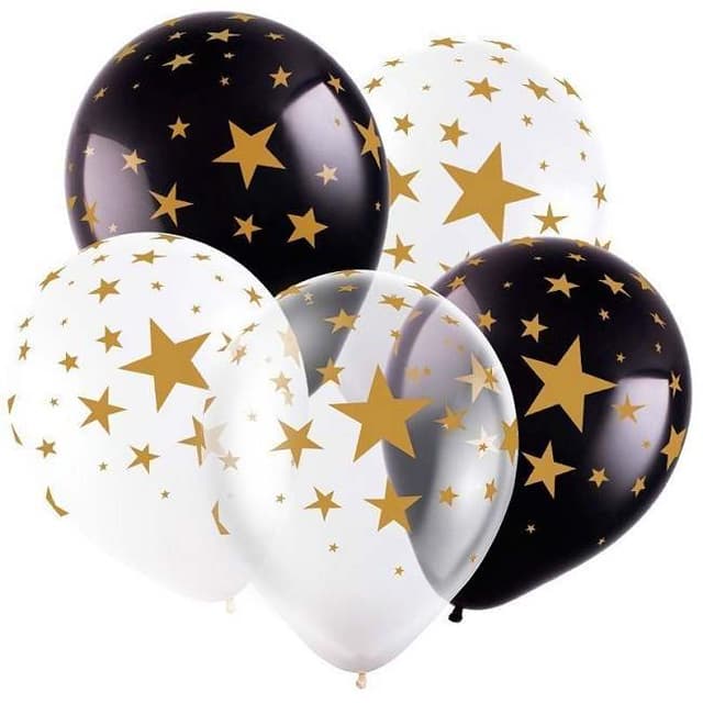 Т Шар 12 Звезды,ассорти,пастель-кристалл / 30 см Т Шар 12 Звезды,ассорти,пастель-кристалл / 30 см