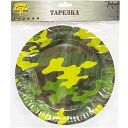 Тарелка бум Камуфляж 17см/6шт/