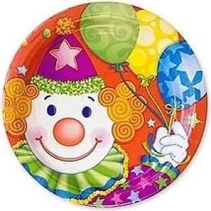 Тарелка бум Клоун 23см/8шт/ Тарелка бум Клоун 23см/8шт/