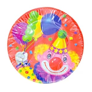 Тарелка бум Клоун с шарами 17см/6шт/ Тарелка бум Клоун с шарами 17см/6шт/