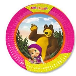Тарелка бум Маша и Медведь 23см/6шт Тарелка бум Маша и Медведь 23см/6шт