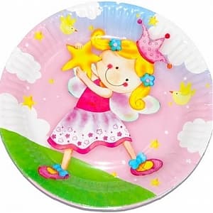 Тарелка бум Звездная фея 17см/6шт/ Тарелка бум Звездная фея 17см/6шт/