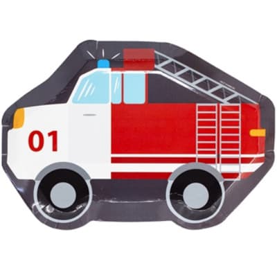 Тарелка фигур Пожарная Машина 25см/6шт/ Тарелка фигур Пожарная Машина 25см/6шт/