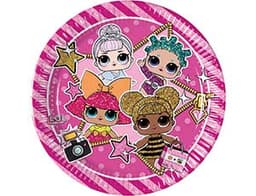 Тарелка Кукла ЛОЛ 20см/ 8шт