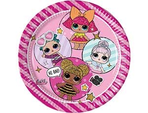Тарелка Кукла ЛОЛ 23см/ 8шт